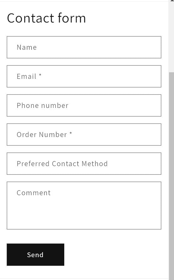 Mobile view of Enhanced Contact Form displaying form with six input fields.