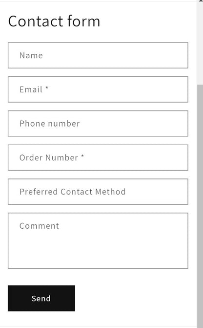 Mobile view of Enhanced Contact Form displaying form with six input fields.